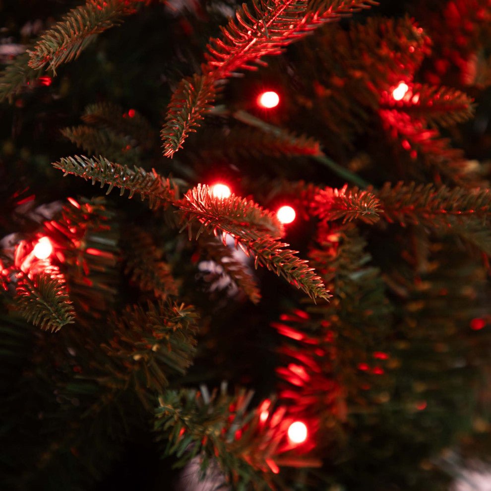 7ft. Pre-Lit Artificial Edmonton Fir Light Show Memory Shape Christmas Tree