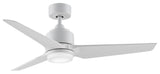 Fanimation TriAire Custom Ceiling Fan with LED Light, Matte White, 48"