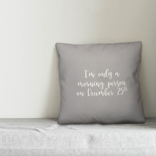 Mr. Claus, Gray 18x18 Throw Pillow Cover