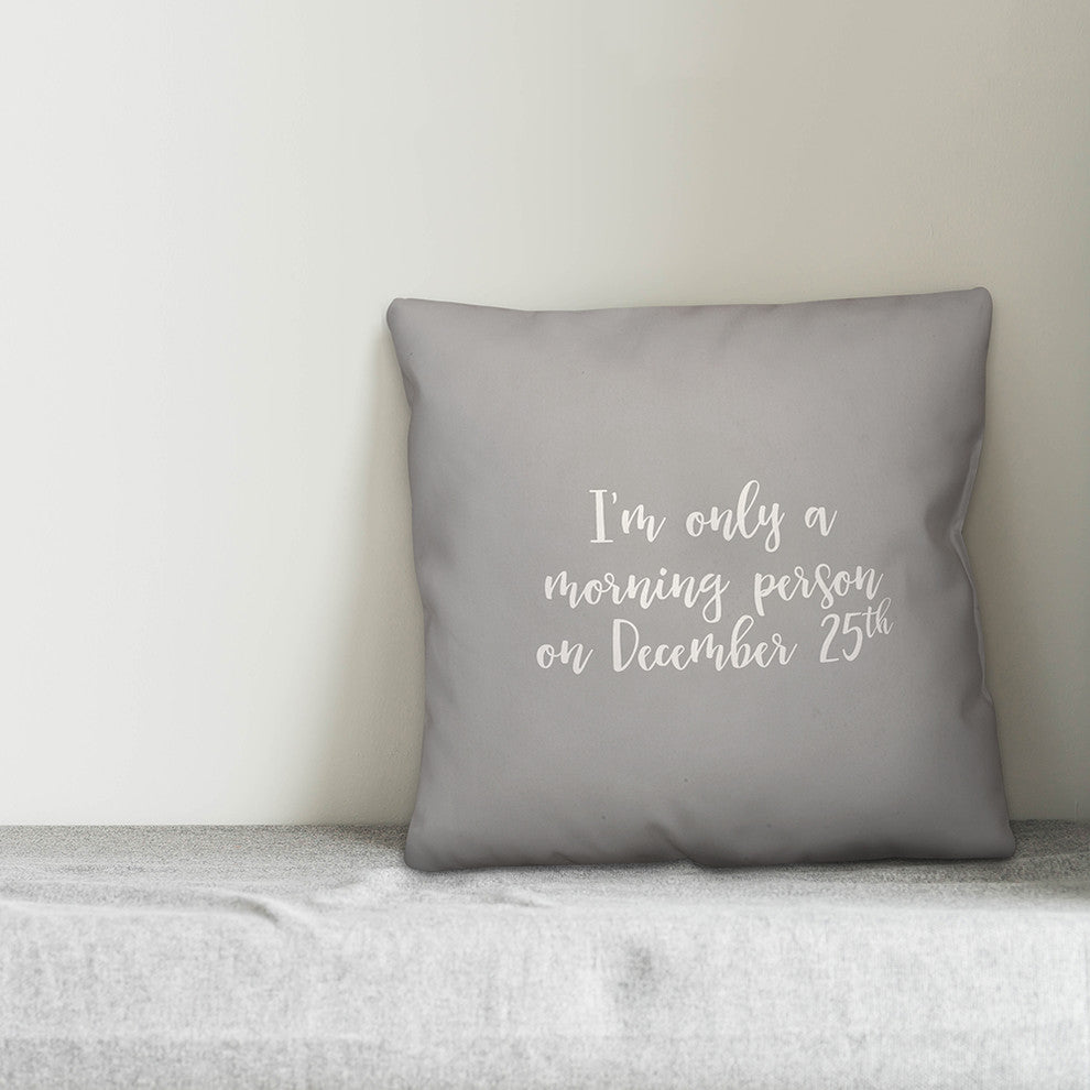 Mr. Claus, Gray 18x18 Throw Pillow Cover