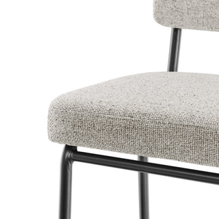 Zander Counter Stool, Pebbled Cream, Fabric