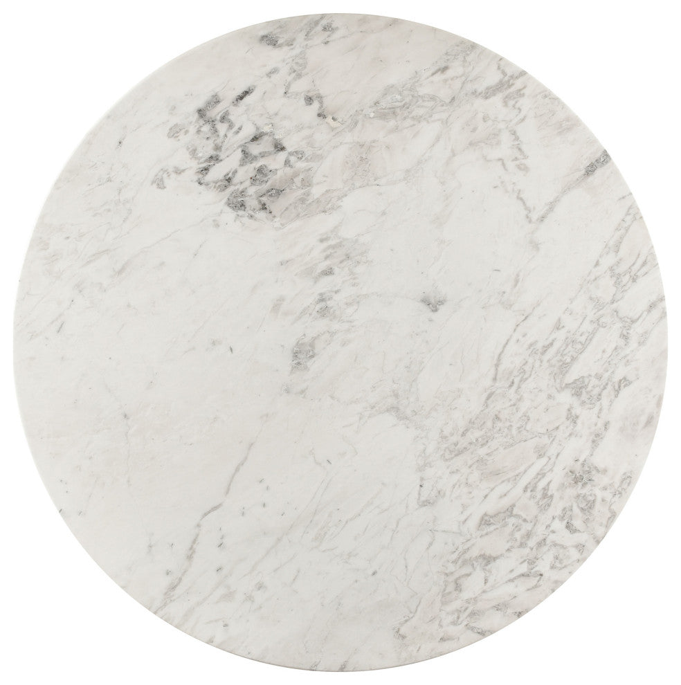 Genoa Marble Dining Table, White