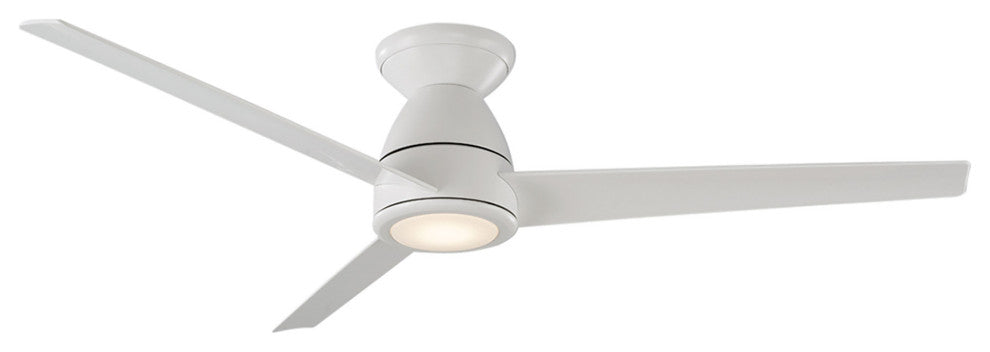 Tip Top 3-Blade Flush Mount Ceiling Fan, Matte White