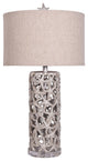 Set of 2 Beige Starfish Network Table Lamps