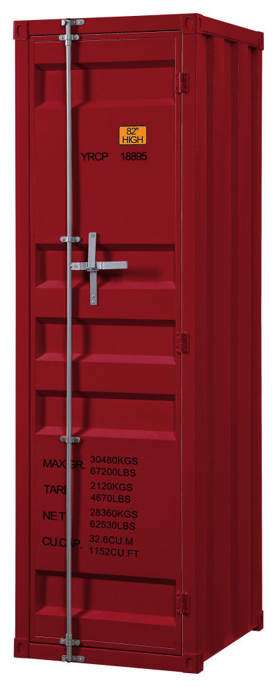 ACME Cargo Wardrobe With 1 Door, Red