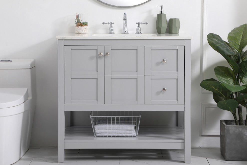 Tucker Grey 36" Single Sink Bathroom Vanity
