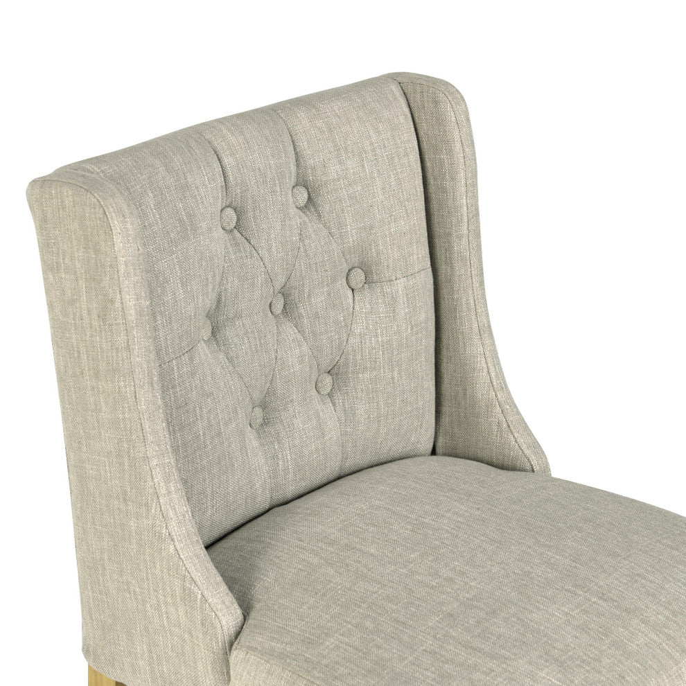 Home Karla Tufted 24" Counterstool by Kosas Home, French Beige