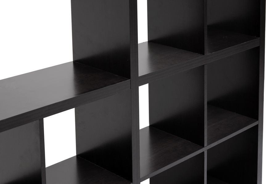 Baxton Studio Sunna Dark Brown Modern Cube Shelving Unit