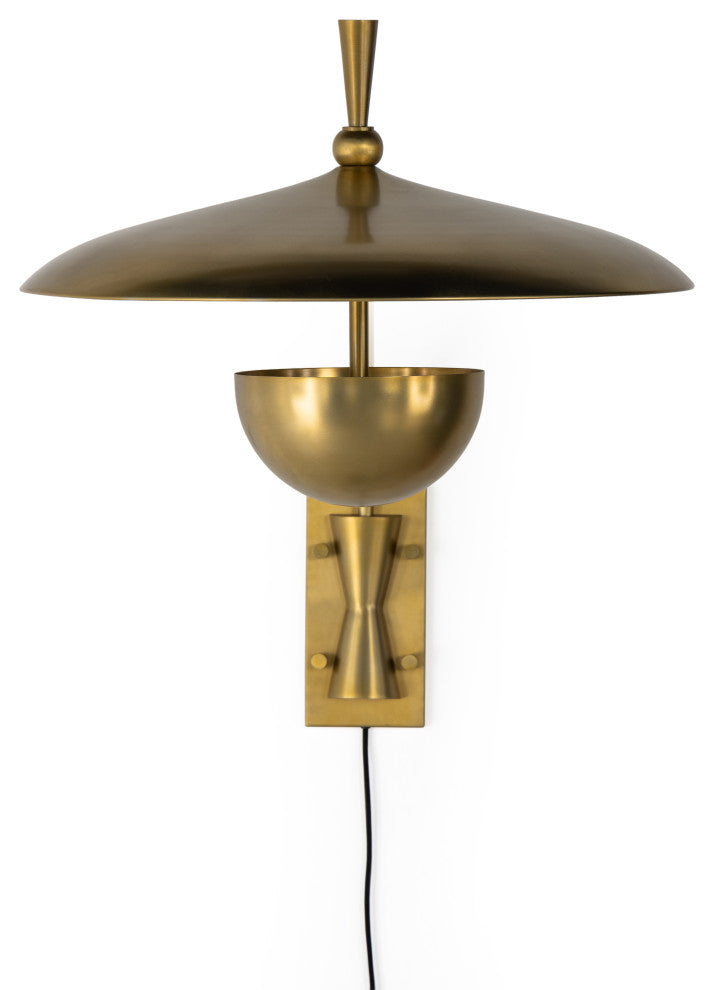 Bennington Sconce-Antique Brass Iron