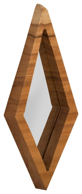 Diamond Chamcha Wood Mirror, Medium, Natural