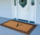 A1HC Rubber & Coir Paisley Large Outdoor Durable Monogrammed Doormat, 30" X 60",