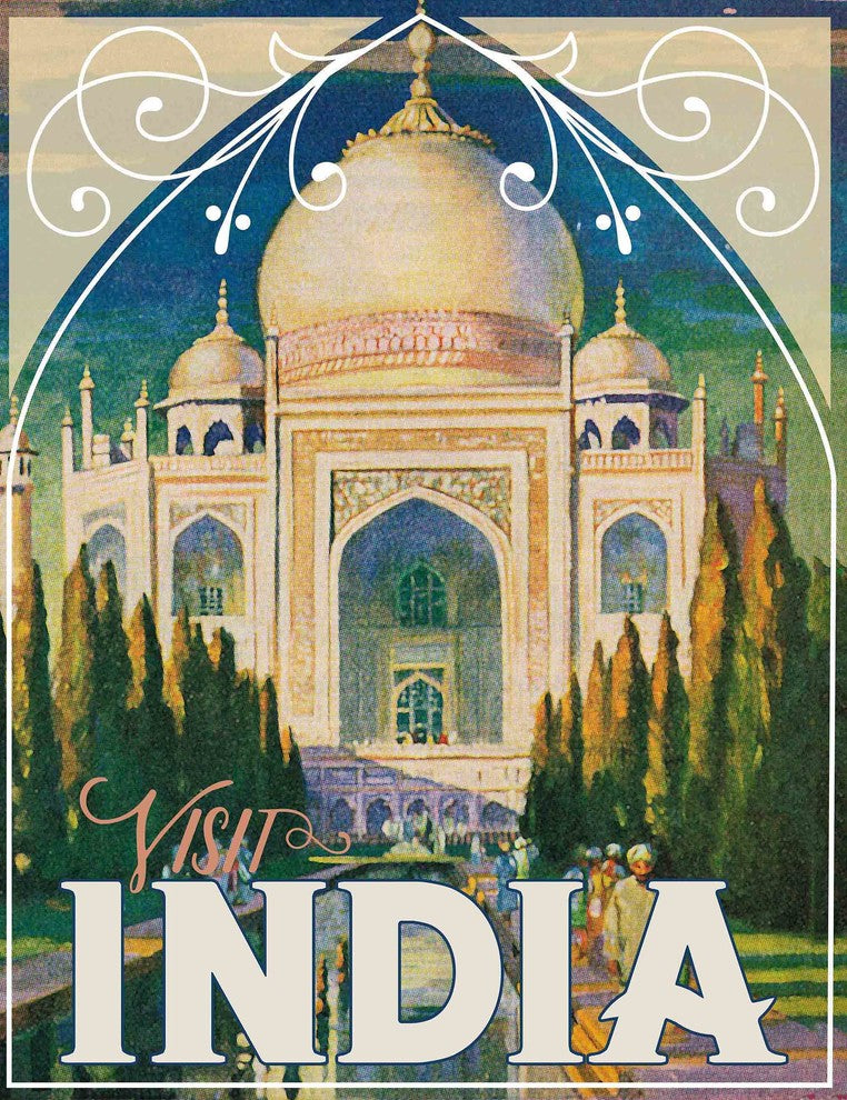 "Visit India" Painting Print on Wrapped Canvas