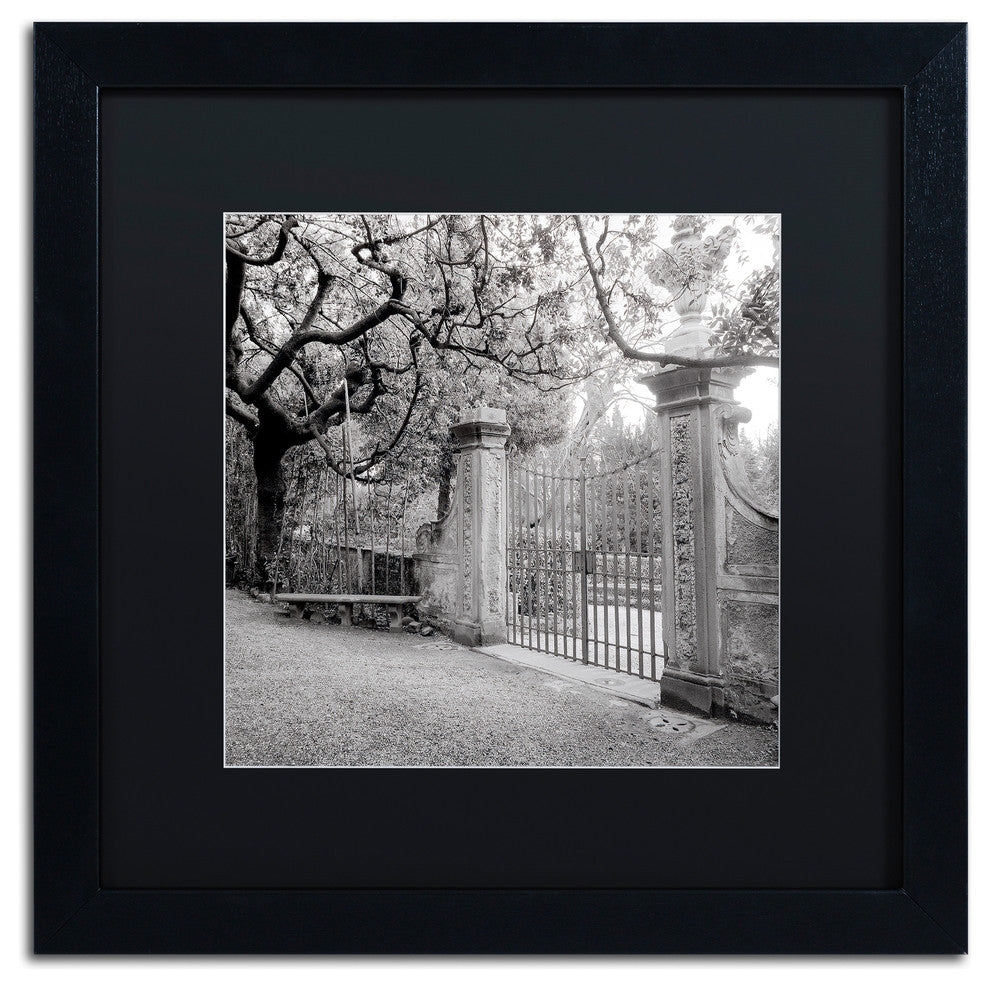 Alan Blaustein 'Firenze I' Art, Black Frame, Black Mat, 16x16