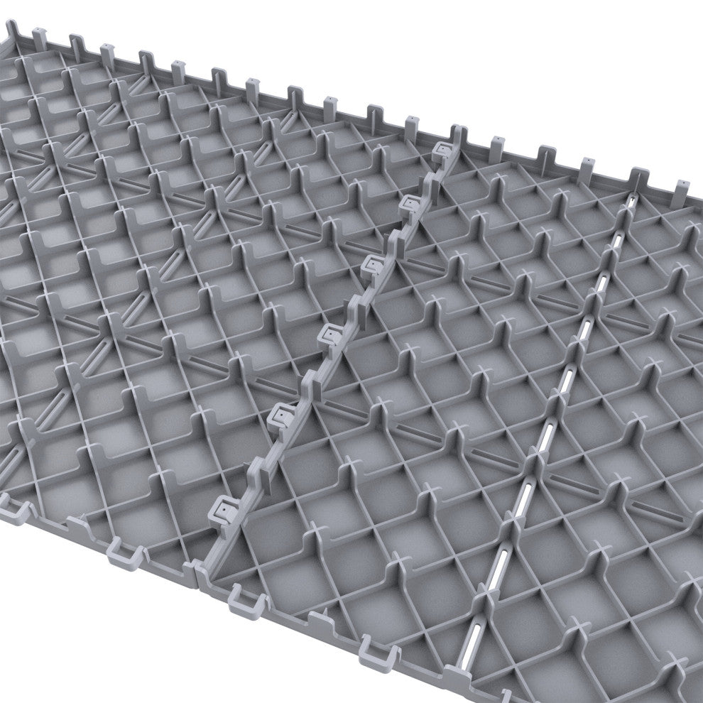 12-Pack Polypropylene Interlocking Patio Tiles Weather-Resistant Flooring