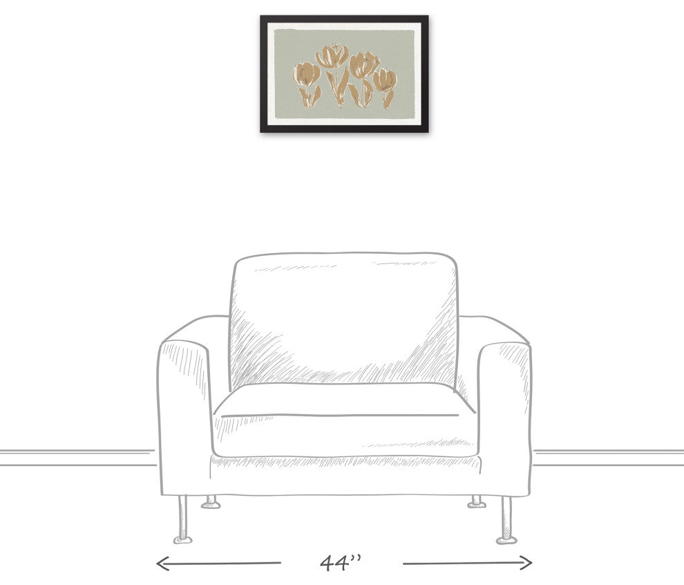 Soft Toned Tulips 12x18 Black Framed Canvas