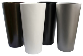 Sonoma Tall Cylinder Planter, Black, 13"x26"