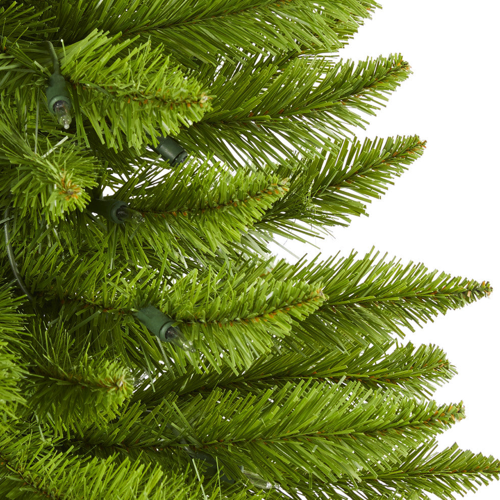 3' Providence Pine Faux Xmas Tree, Metal Planter W/ Lights & Bendable Branches