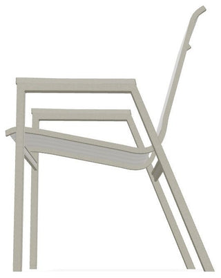 Bazza Sling Stackable Outdoor Dining Chair, Harbor/Storm