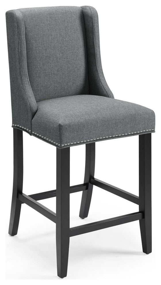 Gray Baron Upholstered Fabric Counter Stool