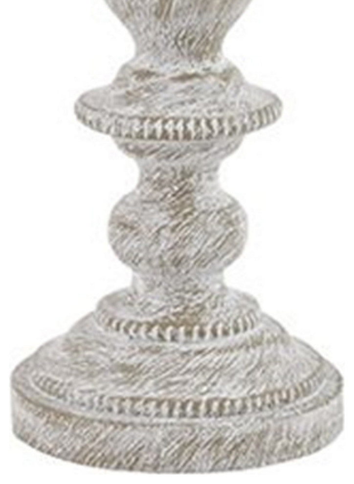 Benzara BM231948 Table Lamp With Pedestal Base, Set of 2, Beige/Off White