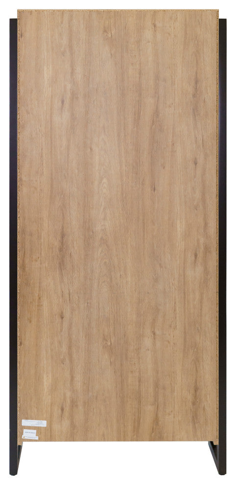 Modern Open Wood Laminate Bookcase, Fully Assembled, Light Brown