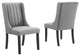Renew Parsons Fabric Dining Side Chairs, Set of 2 Light Gray