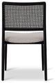 Charlotte Cane Side Chair, Boucle Crafted Glaze Seat, Ebano Frame, Ebano Webbing