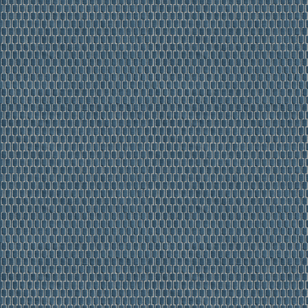 Geometric Textured Wallpaper, Structured Boxes, Blue White, 1 Roll