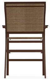 Bazza Sling Balcony Height Stackable Outdoor Stool, Bark/Kona