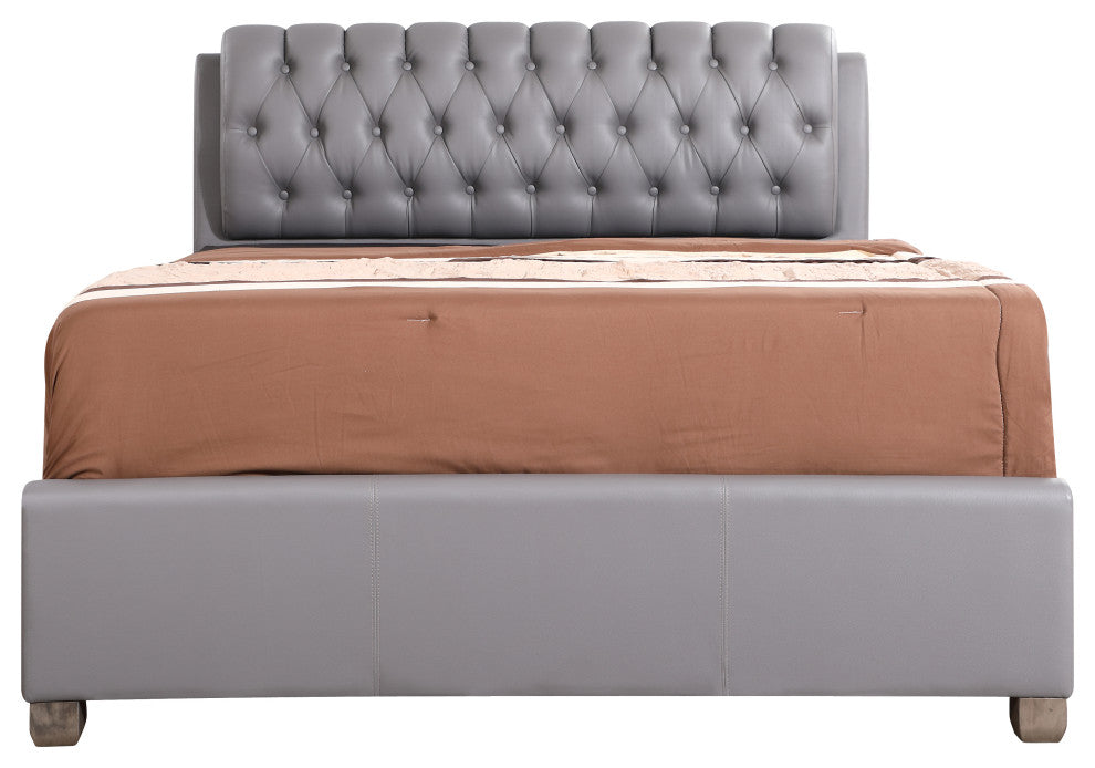 Bed, Gray, Full