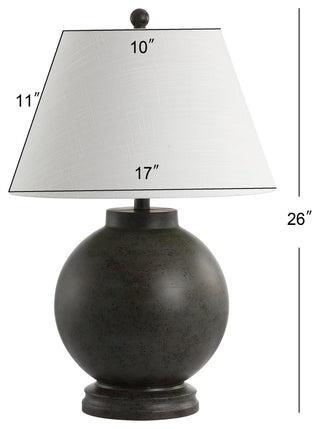 Sophie Resin LED Table Lamp, Dark Gray, 26"