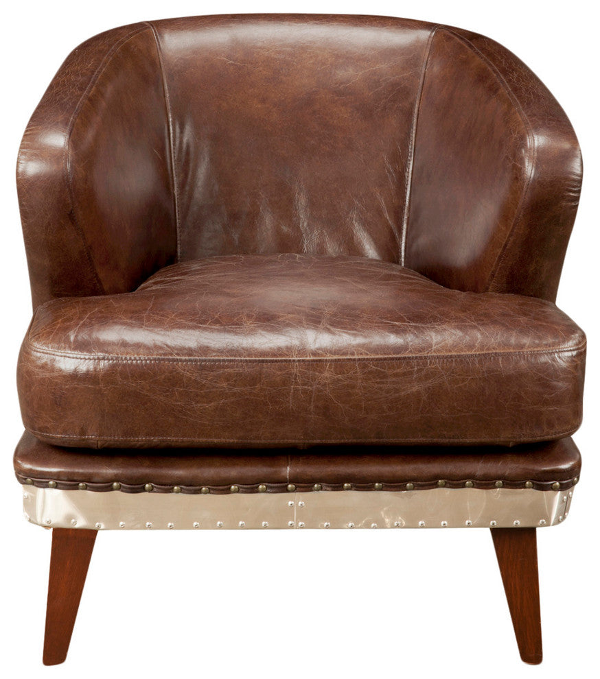 Industrial Preston Club Chair Brown - Brown