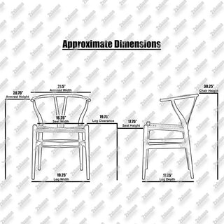 Modern Dining Chairs Solid Wood Armchairs Handmade Assembled Chair Set of 2, Espresso, Armchair