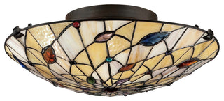 Quoizel TF1409SVB Two Light Flush Mount Graham Vintage Bronze