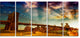 Relaxing in Brooklyn Bridge Park, Cityscape Canvas Print, 60"x28", 5 Panels
