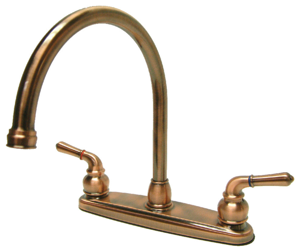 Kingston Brass Centerset Kitchen Faucet, Antique Copper