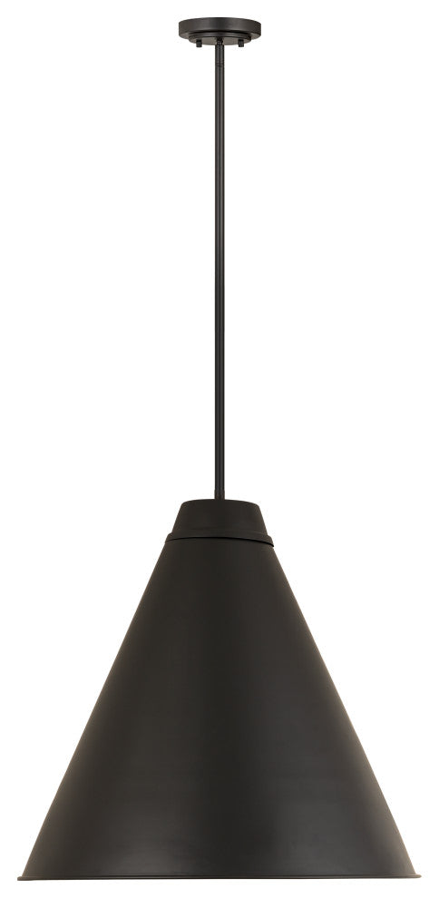 Zlite 6011P24-MB 1-Light Pendant, Matte Black