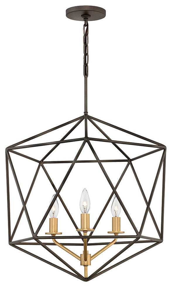 Hinkley Astrid Large Open Frame Pendant, Metallic Matte Bronze