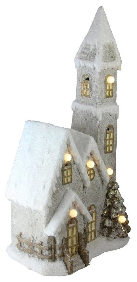 24.5" LED Lighted 3-Tier Musical House Christmas Decoration
