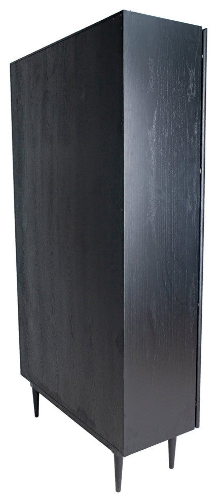 Cane Bookcase With Full Doors