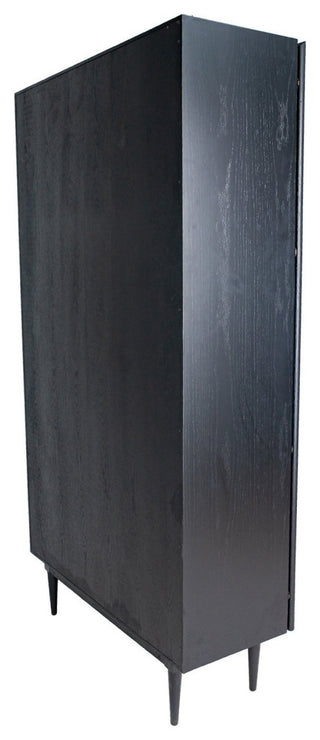 Cane Bookcase With Full Doors