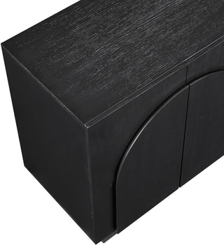 Navona Oak Veneer Sideboards / Buffet, Black, 4pc