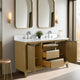 Vanity Art Bathroom Vanity With Sink, Natural Oak, 54" Double