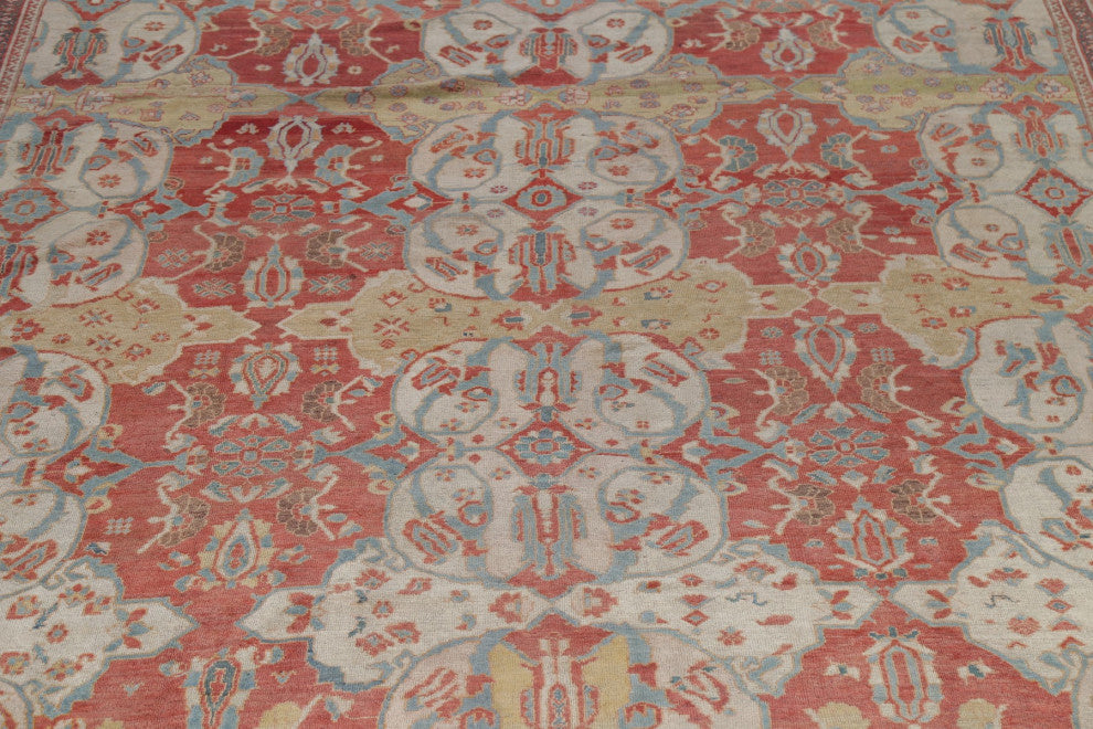 Consigned, Antique Faded Persian Traditional Handmade Area Rug, Beige, 13x24