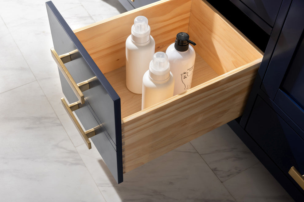 Valentino Modern 60" Blue Double Rectangular Sink Vanity