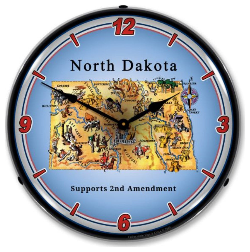 N20031057 North Dakota Supports the 2nd Amendment Clock