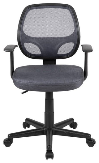 Mid-Back Mesh Swivel Ergonomic Task Office Chair With Arms, BIFMA Certified, Gra