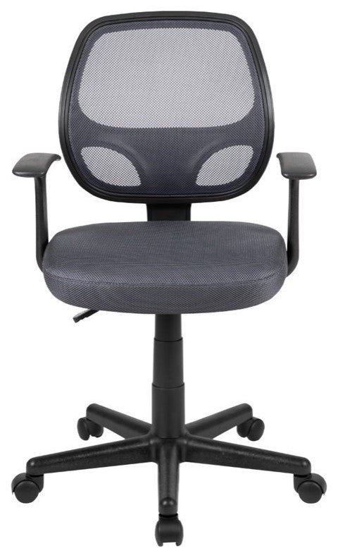 Mid-Back Mesh Swivel Ergonomic Task Office Chair With Arms, BIFMA Certified, Gra