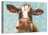 Curious Cow 1 Canvas Wall Art, 24"x36", Unframed