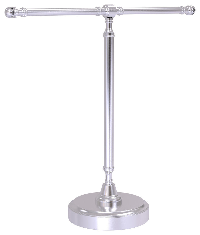 Vanity Top 2 Arm Guest Towel Holder, Satin Chrome
